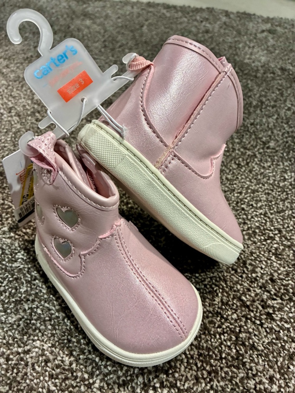 Carter's Pink Heart Boots